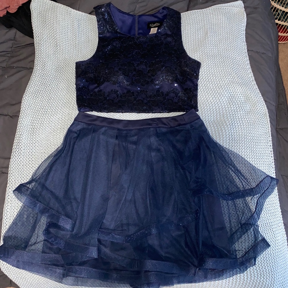2 piece prom dress